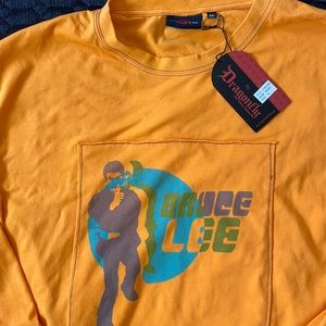 Bruce Lee Longsleeve Tee, XL Yellow